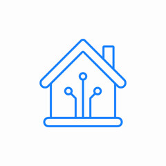 smart house icon sign vector