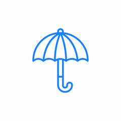 umbrella protection icon sign vector