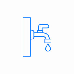 water tap outline icon sign vector