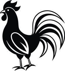 rooster silhouette vector