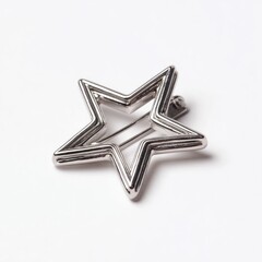 Silver star-shaped hair clip