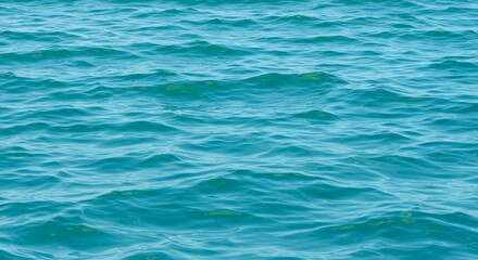 Obraz premium Teal Ocean Water Surface with Waves Rippling Gently in the Sunlight