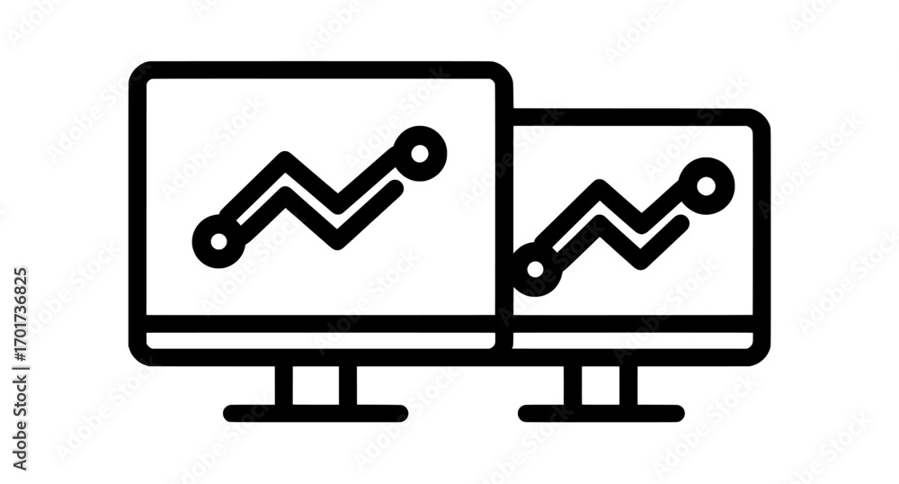 Fototapete monitor your computer, web, and mobile applications using a graphical interface
