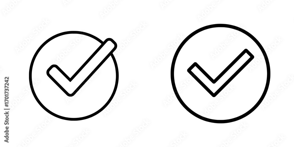 Poster check mark icon with a modern design for web, computer, and mobile app use
