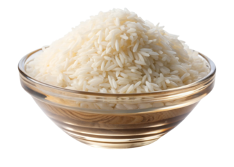Jasmine rice isolated on a white or transparent background