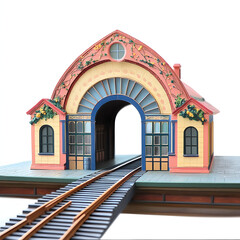 Modern colonial home exterior features a beautiful gray porch with a garden. New England style house with a wall and yard. Exterior view of a house with a porch and balcony.