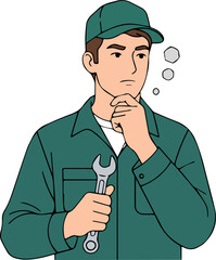 Icon illustration of a technician	