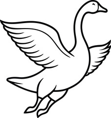 vector illustration of a goose