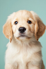 Adorable Golden Retriever Puppy Portrait