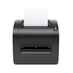Black thermal receipt printer with paper