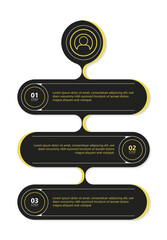 Minimalist Rounded Timeline Step Process Presentation Infographic Element