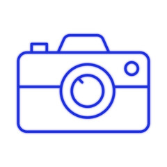 A sleek digital camera icon vector with a lens and flash for modern photography