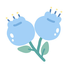 illustration blue flowers