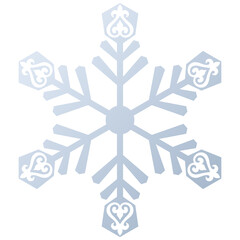 Snowflake ornament gradient S1-02