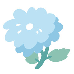 illustration blue flowers