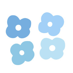 illustration blue flowers