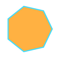 Polygon Shape 7 sides #256