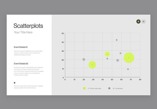 Scatterplot Infographic Template in Modern Minimal Style