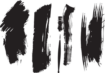 “Black Grunge Brush Strokes Silhouette Bundle”