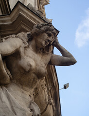 statue of the virgin lady in monument at Berlin Germany