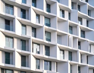 Fototapeta premium Modern apartment building facade (3)