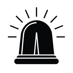 Emergency Alarm Bell Icon Vector Title