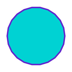 Polygon Shape 22 sides #47