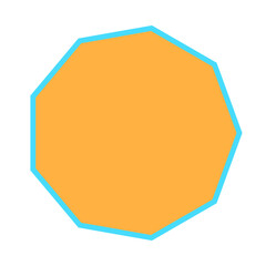 Polygon Shape 9 sides #482