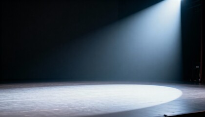 Spotlight Illuminates Empty Stage, Dramatic Lighting Creates Focus and Opportunity for Performance, Presentation, or Event