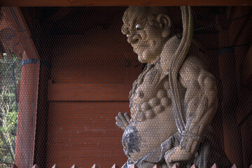 高野山金剛峯寺 大門の金剛力士像