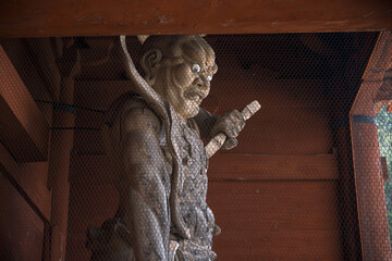 高野山金剛峯寺 大門の金剛力士像