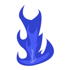 Abstract blue flame design representing energy and dynamism against a minimalist background