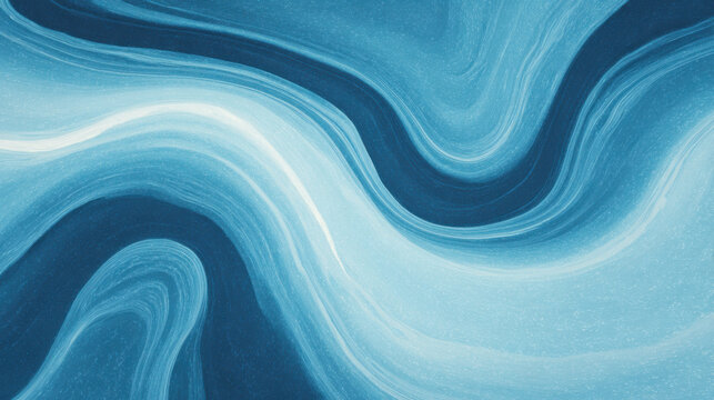 A serene and abstract flowing swirl, with cool azure hues, captures a sense of tranquility, harmony, and fluid movement. This image evokes the gentle patterns found in nature.