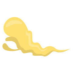 Vibrant abstract shapes in soft yellow tones creating a dynamic visual composition