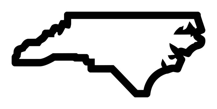 Outline of North Carolina State Shape