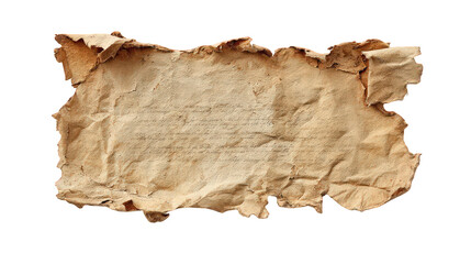 Beige Textured Paper Fragment on Black Background