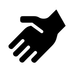 Obraz premium hand black fill icon design.