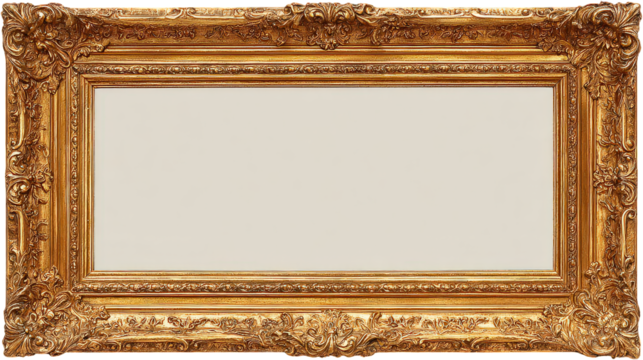 Ornate Gold Frame with Intricate Detail