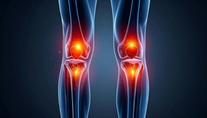 X-Ray Style 3D Rendering of Joint Pain – Rheumatism and Arthrosis Concept