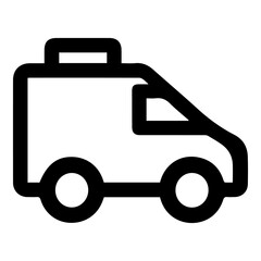 Obraz premium A black and white drawing of a truck with a roof rack. The truck is parked on a white background