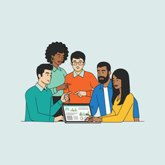 flat desain minimalis bussines