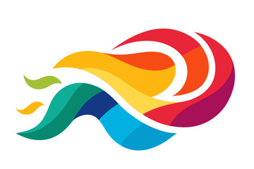 abstract colorful wave vector