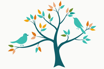 Obraz premium tree with birds