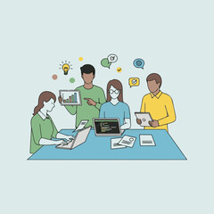 flat desain minimalis bussines