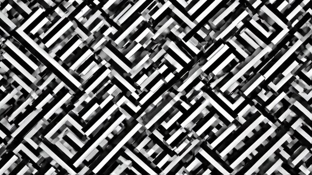 Abstract black and white geometric pattern