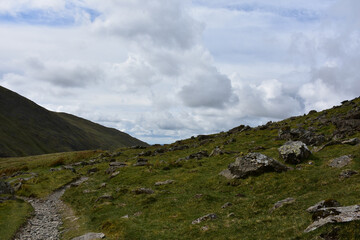 Crushed Stones on a Trai in the Mountains