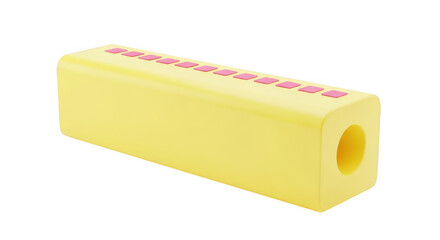 Yellow butter stick isolated on transparent background