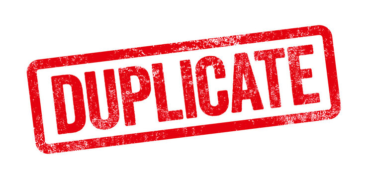 Red stamp on a white background - Duplicate