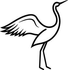 Obraz premium silhouette of a stork