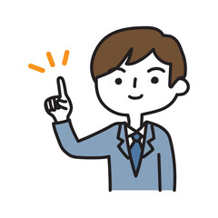 指さし説明するビジネスマン